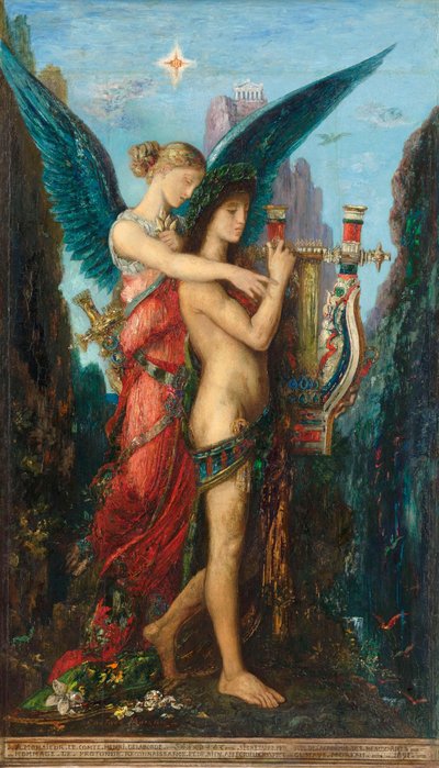 Hesiod en de muze door Gustave Moreau