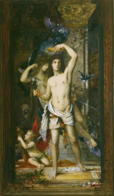 De jonge man en de dood door Gustave Moreau
