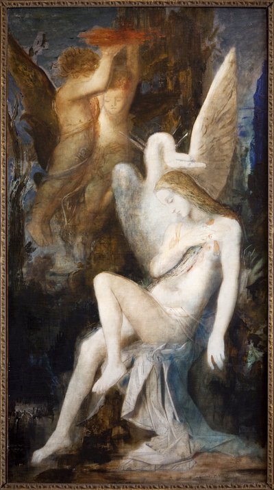 Leda en de zwaan door Gustave Moreau