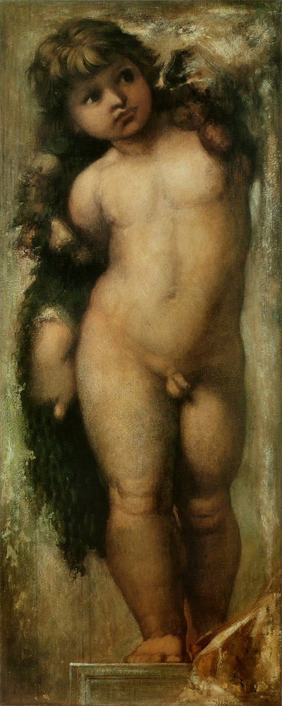 Putto naar Rafaël. Kopie van Rafaëls Putto, van de Academie van Sint Lucas in Rome. door Gustave Moreau