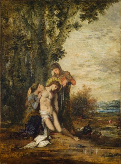 De gemartelde heilige Sebastiaan door Gustave Moreau