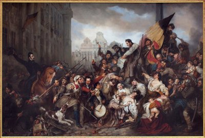 De Belgische Revolutie van 1830, 1835 door Gustave Wappers