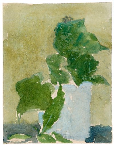 Lelietjes-van-dalen in een kan, 1896-1939 door Gwendolen Mary John
