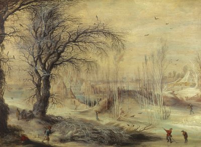 Winterscène door Gysbrecht Lytens or Leytens