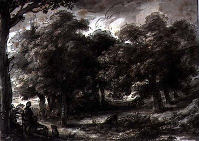 Bosrijk Landschap, met Figuren door H.F. 1751 1812 Aylesford