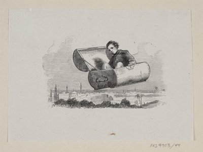 Illustratie voor "De vliegende koffer" in H.C. Andersen, "Sprookjes en verhalen", Deel 1 door H.P. Hansen