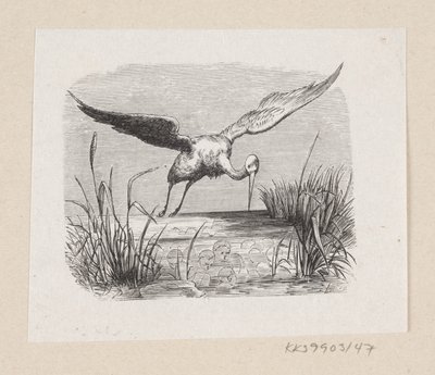 Illustratie voor "De ooievaars" in H.C. Andersen, "Sprookjes en verhalen", Deel 1 door H.P. Hansen