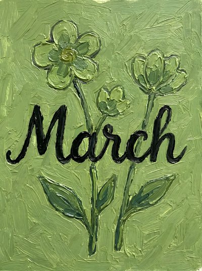 Groene maartbloemen door HUGO