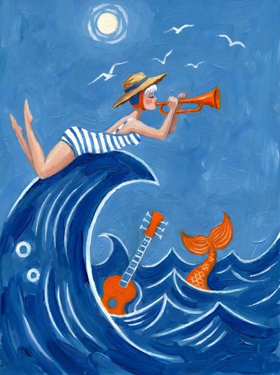 Ocean Wave Music door HUGO