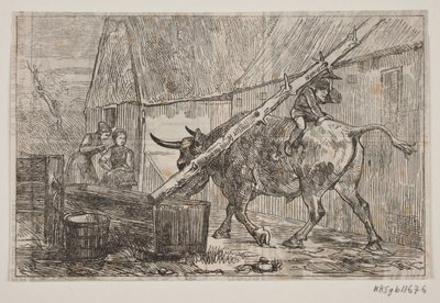 Nissen rijdt op de stier door H. C. Henneberg