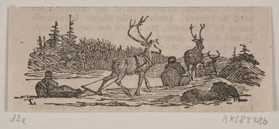 Sleerit met rendieren door H. C. Henneberg