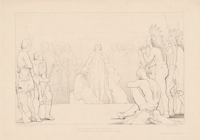 Hij Bidt tot de Hemel voor Zijn Bloedende Land door H. G. Watkins, after George Elgar Hicks