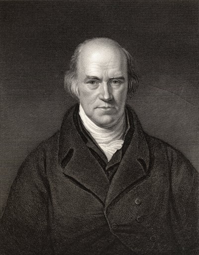 Davies Gilbert, President van de Royal Society, gegraveerd door J. Thompson, uit 