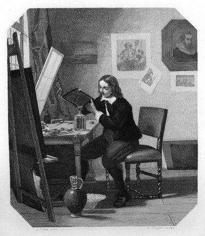 Cornelis Visscher, 17e-eeuwse Nederlandse graveur, c1870 door H. Sluyter