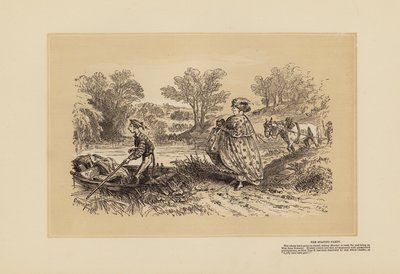 Visschetsen, Nr. 3, Een opschepper (gravure) door Hablot Knight (1815 92) Browne