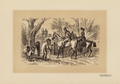 Jachtschetsen, Nr. 12, Het kerstcadeau van de landeigenaar (gravure) door Hablot Knight (1815 92) Browne
