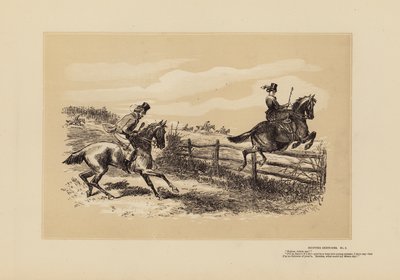 Jachtschetsen, Nr. 3, Volg mijn leider, hè? (gravure) door Hablot Knight (1815 92) Browne