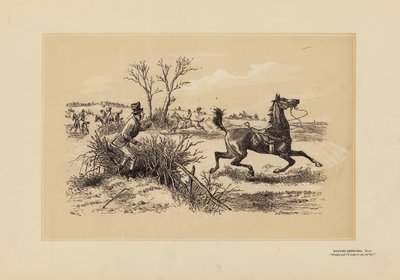 Jachtschetsen, Nr. 5, Fluit! (gravure) door Hablot Knight (1815 92) Browne