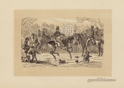 Rotten Row, No 3, Muziek en Herinnering (gravure) door Hablot Knight (1815 92) Browne