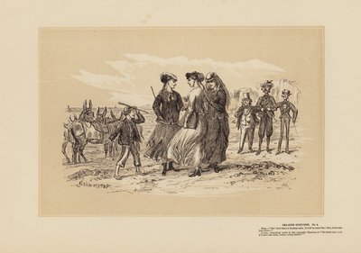 Zeeschilderijen, nr. 4, De drie ezels door Hablot Knight (1815 92) Browne
