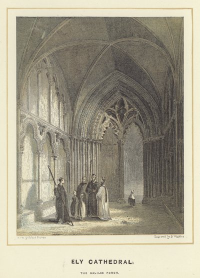 Kathedraal van Ely, de Galilee Porch door Hablot Knight Browne