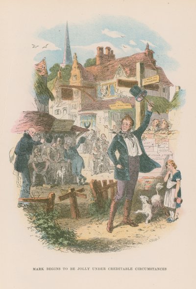 Illustratie voor Martin Chuzzlewit door Hablot Knight Browne