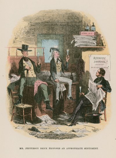 Illustratie voor Martin Chuzzlewit door Hablot Knight Browne
