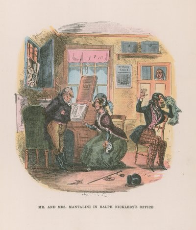 Illustratie voor Nicholas Nickleby door Hablot Knight Browne