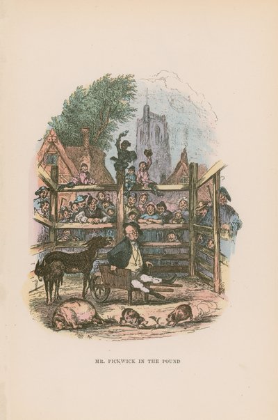 Illustratie voor Pickwick Papers door Hablot Knight Browne