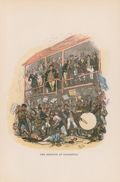 Illustratie voor Pickwick Papers door Hablot Knight Browne