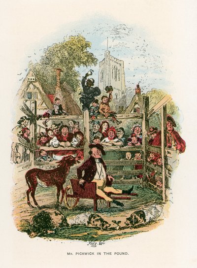 Illustratie voor de Pickwick Papers door Hablot Knight Browne