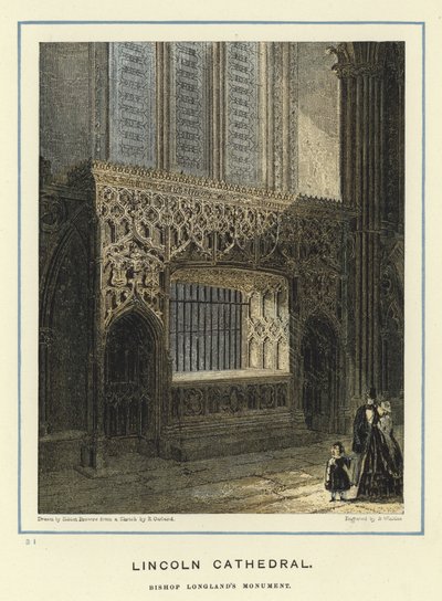 Kathedraal van Lincoln, Monument van Bisschop Longland door Hablot Knight Browne