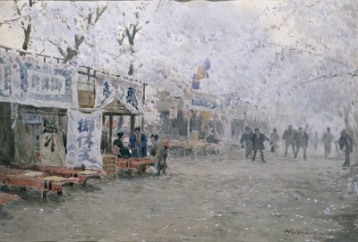 Kersenbloesemfestival, c.1903 door Hachir Nakagawa