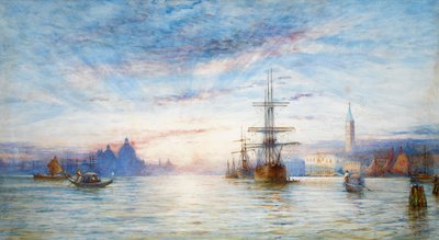Zonsondergang over de Venetiaanse Lagune door Hale Sanders