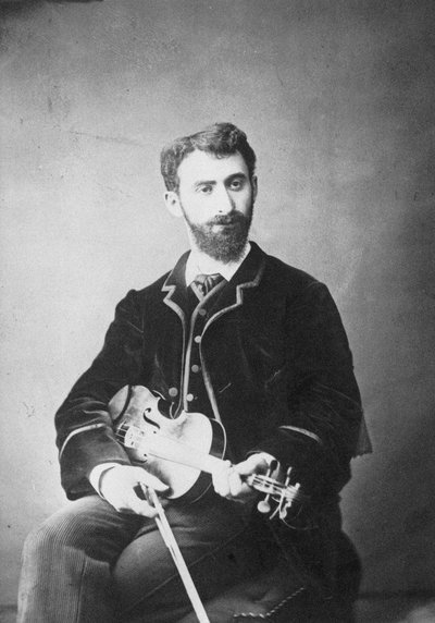 Portret van de violist en componist Tivadar Nachéz 1859-1930 door Hamburg . Photo studio Ferdinand Braune
