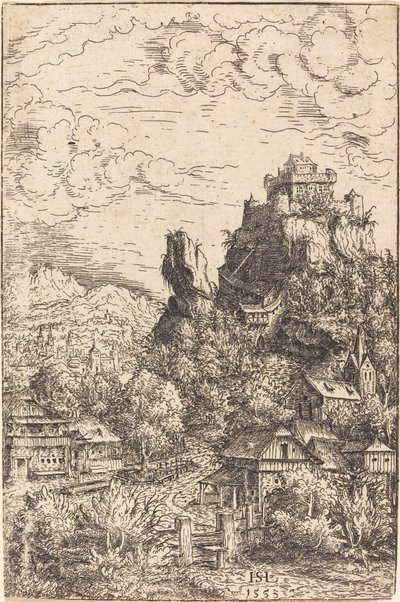 Landschap met een Kasteel door Hanns Lautensack