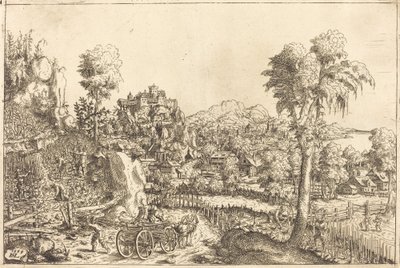 Landschap met een Wijngaard door Hanns Lautensack