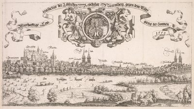 Panoramisch Uitzicht op Neurenberg: Midden Deel door Hanns Lautensack