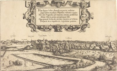 Uitzicht op Neurenberg vanuit het Westen (linker gedeelte) door Hanns Lautensack