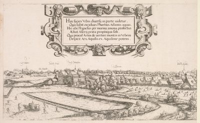 Panoramisch uitzicht op Neurenberg: Linker gedeelte, 1552 door Hanns Sebald Lautensack