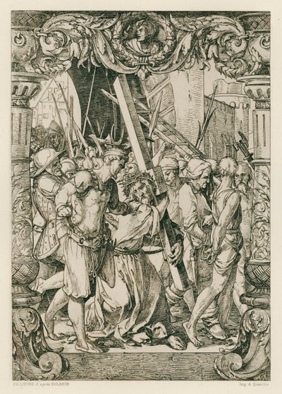 Jezus Christus, beklimming naar Golgotha door Hans (after) Holbein the Younger