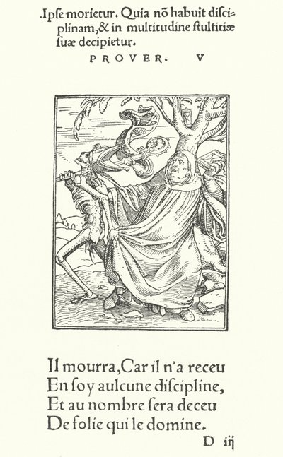 De Heer Abt (gravure) door Hans (after) Holbein the Younger