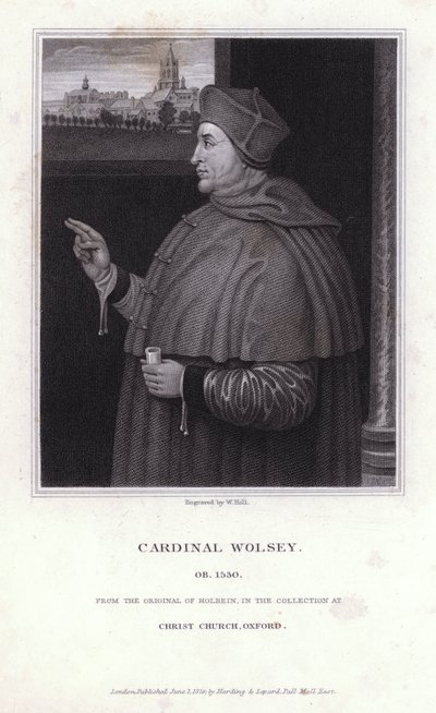 Thomas Wolsey, Engelse politicus, aartsbisschop en kardinaal van de Katholieke Kerk door Hans (after) Holbein the Younger