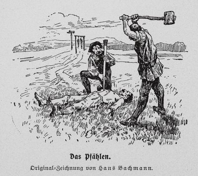 Executie door spietsen door Hans Bachmann