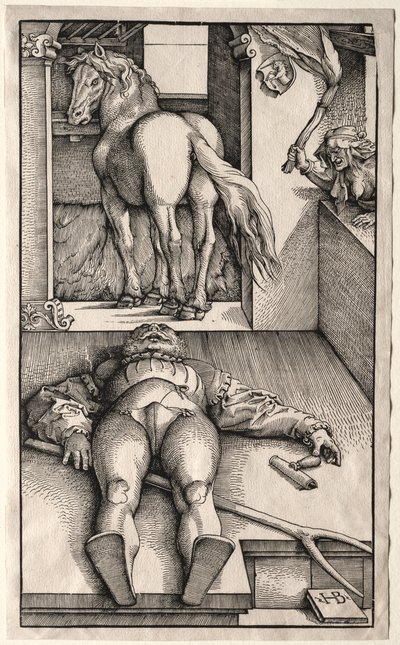 De Betoverde Bruidegom, 1544-45 door Hans Baldung