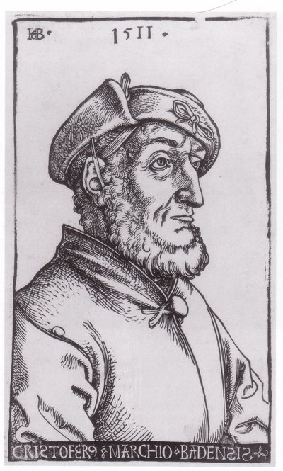 Baldung christoph houtsnede door Hans Baldung Grien