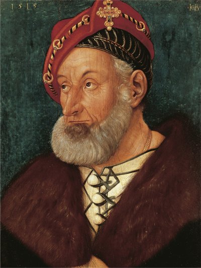 Duits: Portret van markgraaf Christoph I van Baden markgraaf Christoph I van Baden door Hans Baldung Grien