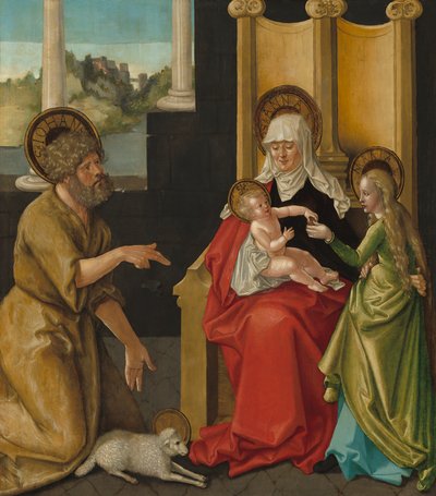 Sint-Anna met het Christuskind, de Maagd en Sint-Jan de Doper door Hans Baldung Grien