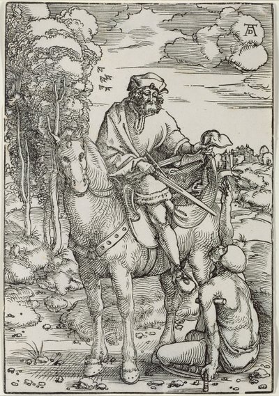 Sint-Maarten Deelt zijn Mantel door Hans Baldung Grien