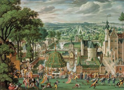 Parklandschap met kasteel door Hans Bol